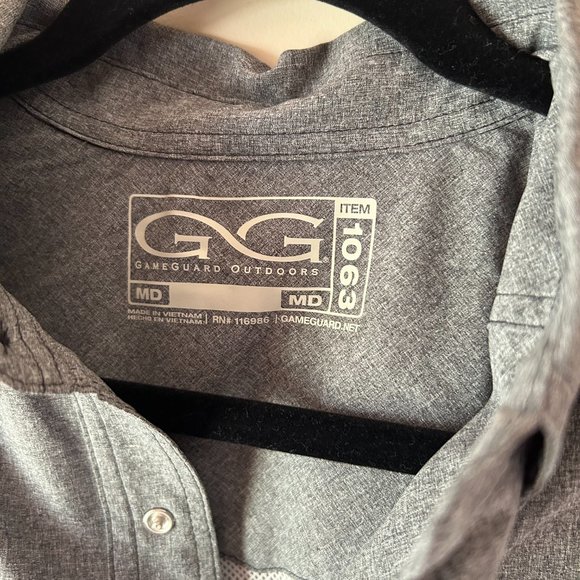 Gameguard Outdoors Long Sleeve Pearl Snap Shirt Mens Medium - Picture 3 of 5